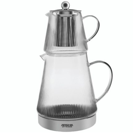 ست کتری و قوری پیرکس شعله مستقیم عرشیا مدل GT115-3836